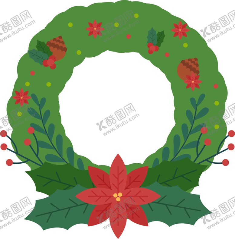 编号：73162501140738577100【酷图网】源文件下载-圣诞花环