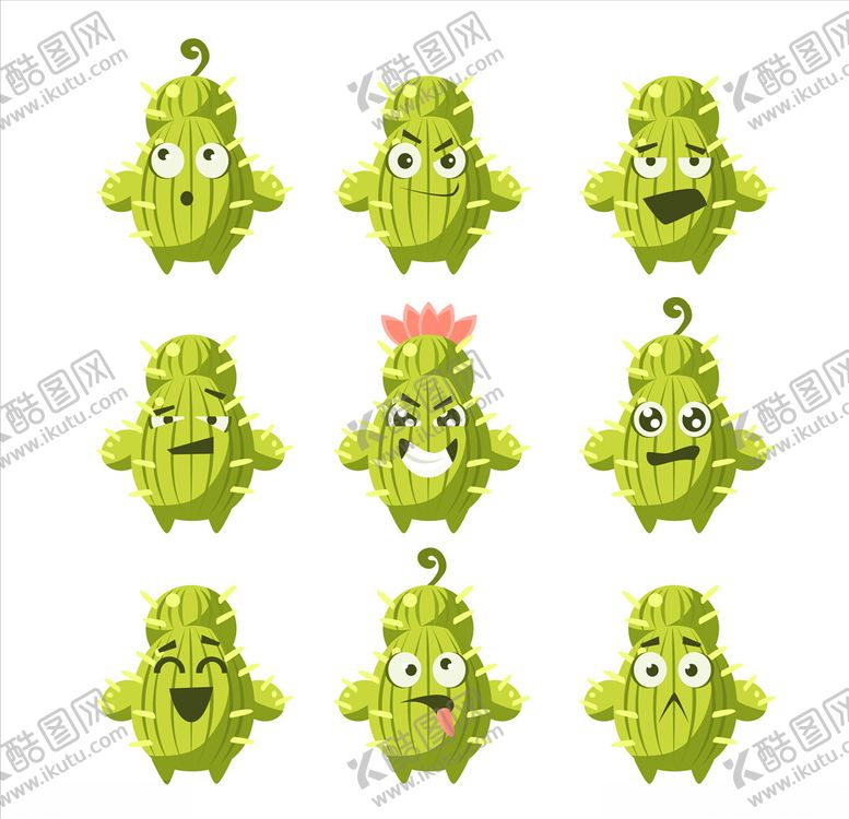 编号：12275107031816381527【酷图网】源文件下载-卡通仙人掌