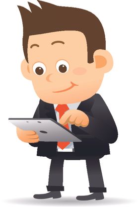 卡通商务男性