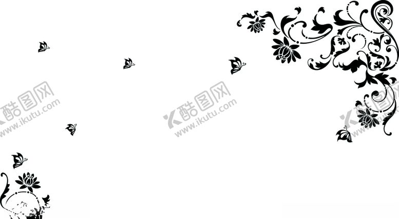 编号：20586807072005411234【酷图网】源文件下载-对角花蝴蝶