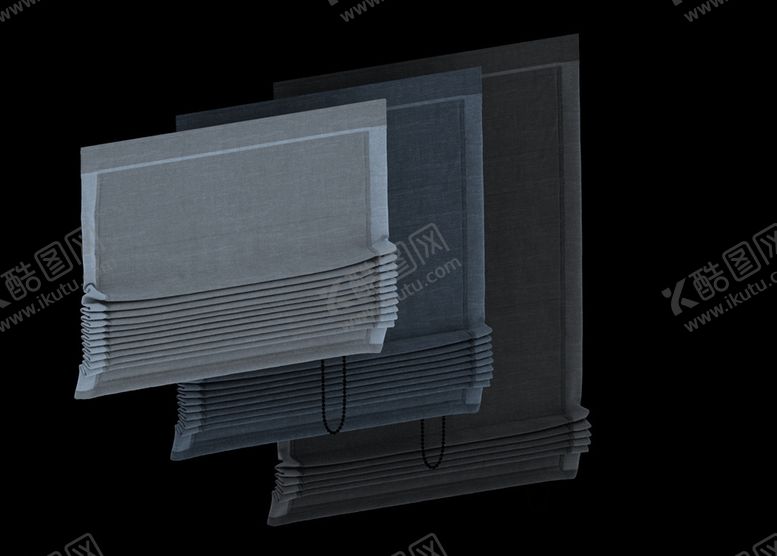 编号：44710611011617514296【酷图网】源文件下载-窗帘折叠灰色窗帘室内