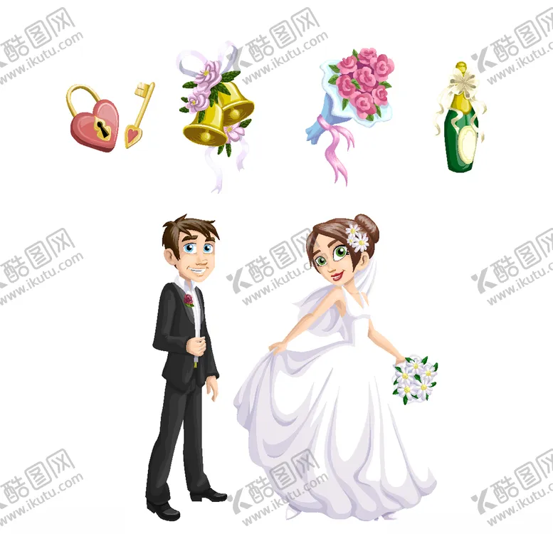 编号：61659307010839002074【酷图网】源文件下载-新郎新娘