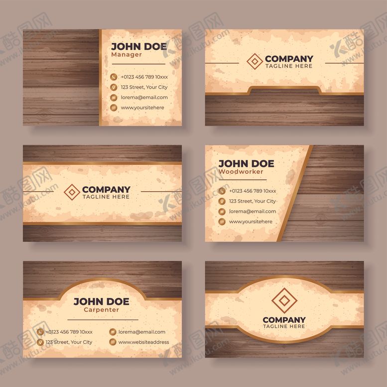 编号：25677811021414313356【酷图网】源文件下载-复古风格名片设计模板