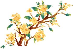桂花标志图标月饼中秋佳节