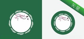 春天桃花绿叶边框图片