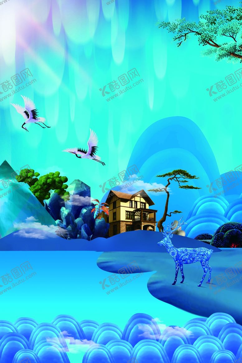 编号：13405109290624322659【酷图网】源文件下载-山水画