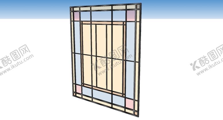 编号：26815502100307496649【酷图网】源文件下载-sketchUP草图大师 窗子