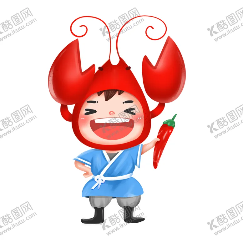 编号：90386604120359182193【酷图网】源文件下载-手绘小龙虾