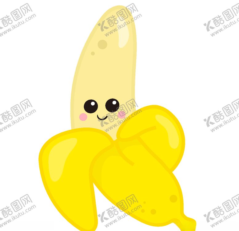 编号：56088007092235298096【酷图网】源文件下载-香蕉卡通形象AI矢量图设计