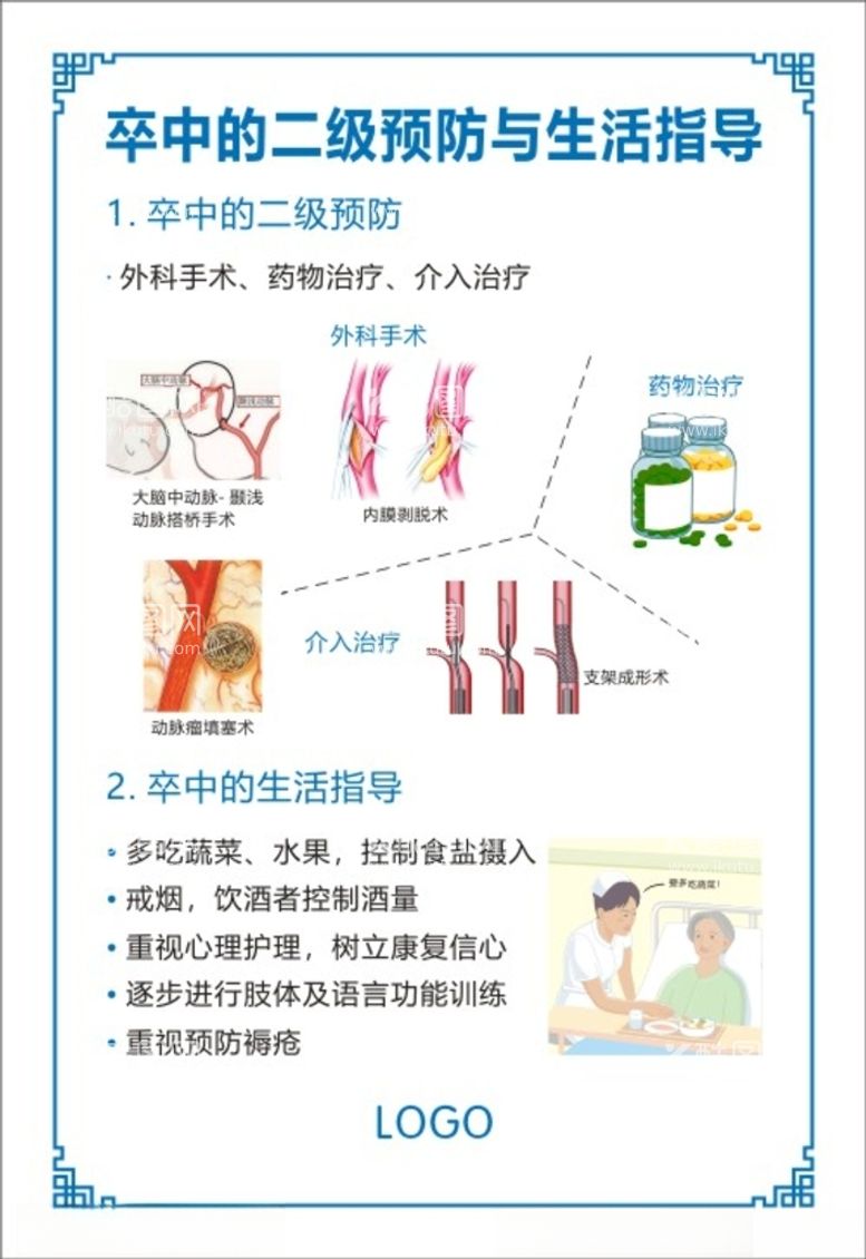 编号：91544603171610188388【酷图网】源文件下载-卒中的二级预防与生活指导