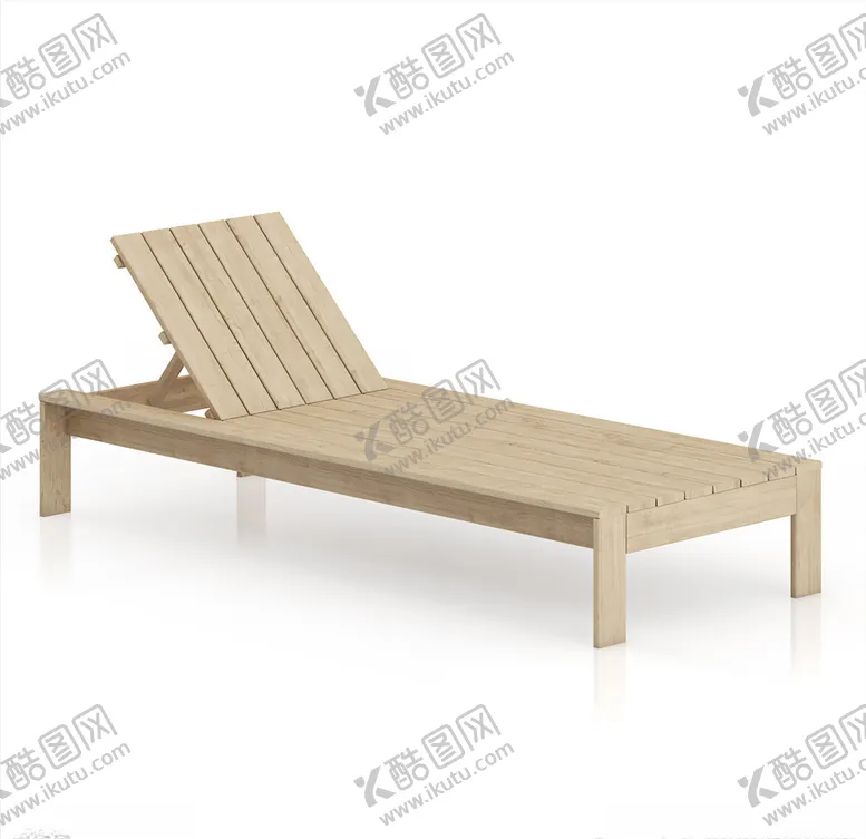 编号：16756403231210584021【酷图网】源文件下载-C4D模型木头躺椅