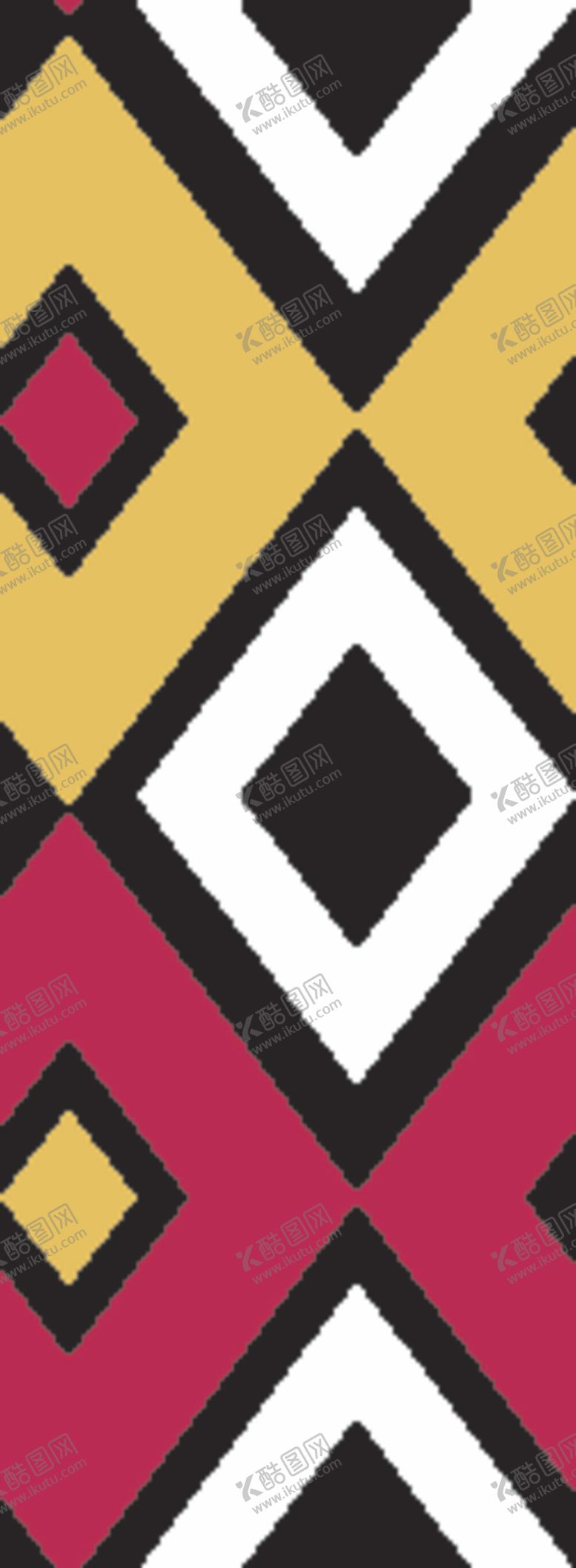 编号：38157410100017516895【酷图网】源文件下载-黑底红黄菱形