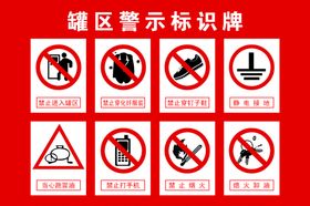 加油站警示牌