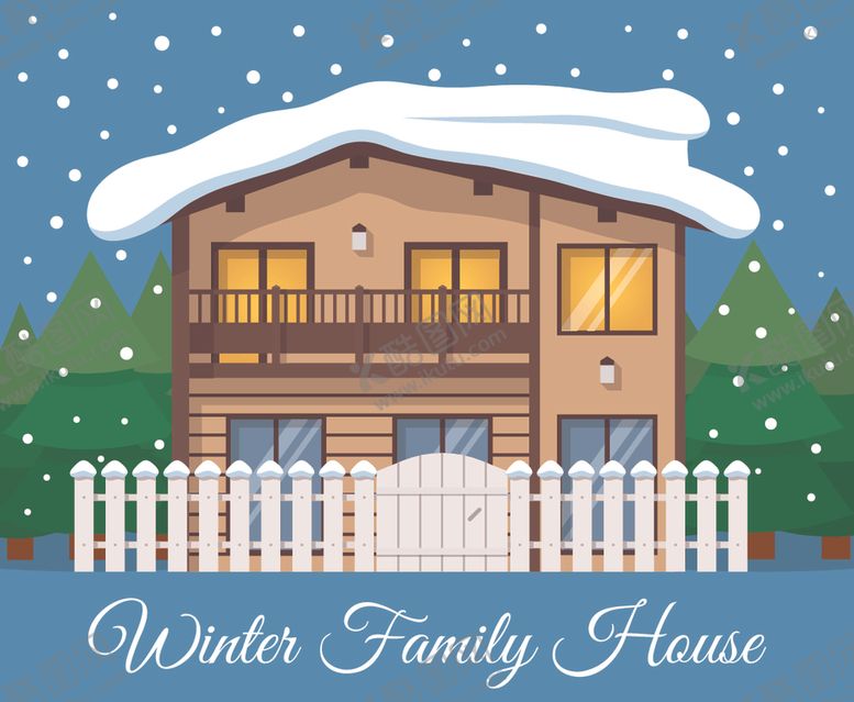 编号：63286711011116311134【酷图网】源文件下载-扁平化房屋