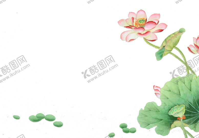 编号：25408207050039578620【酷图网】源文件下载-中国风荷叶荷花绘画