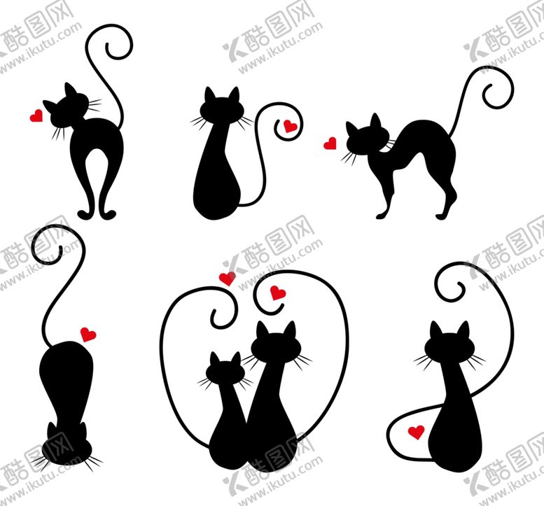 编号：73074309260514074009【酷图网】源文件下载-猫剪影