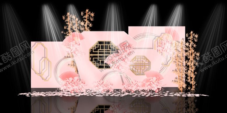 编号：17920809181948139181【酷图网】源文件下载-粉色婚礼现场效果图
