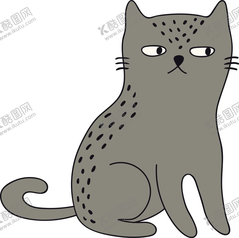 编号：76844509280535454988【酷图网】源文件下载-手绘卡通猫