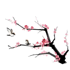 工笔画素材古装风经典优雅淡墨
