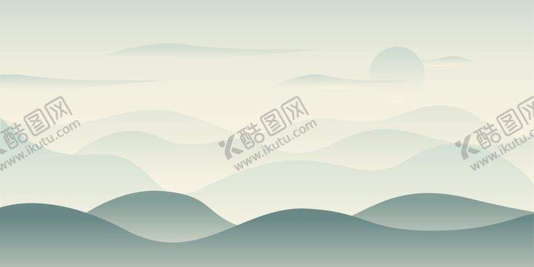 编号：33727307070509228648【酷图网】源文件下载-禅意插画远山