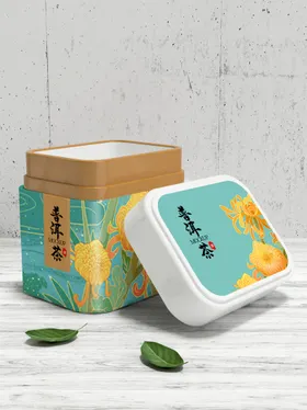 茶叶包装样机罐智能贴图设计品牌