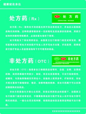 OTC非处方药RX处方药