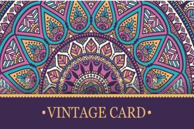 精美花纹名片底板