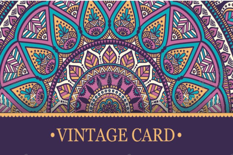 编号：10613510290453202621【酷图网】源文件下载-精美花纹名片底板