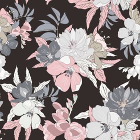 线条花数码大彩色扎染