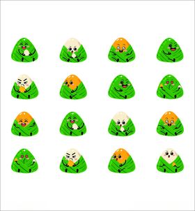 可爱卡通小山与小动物图案