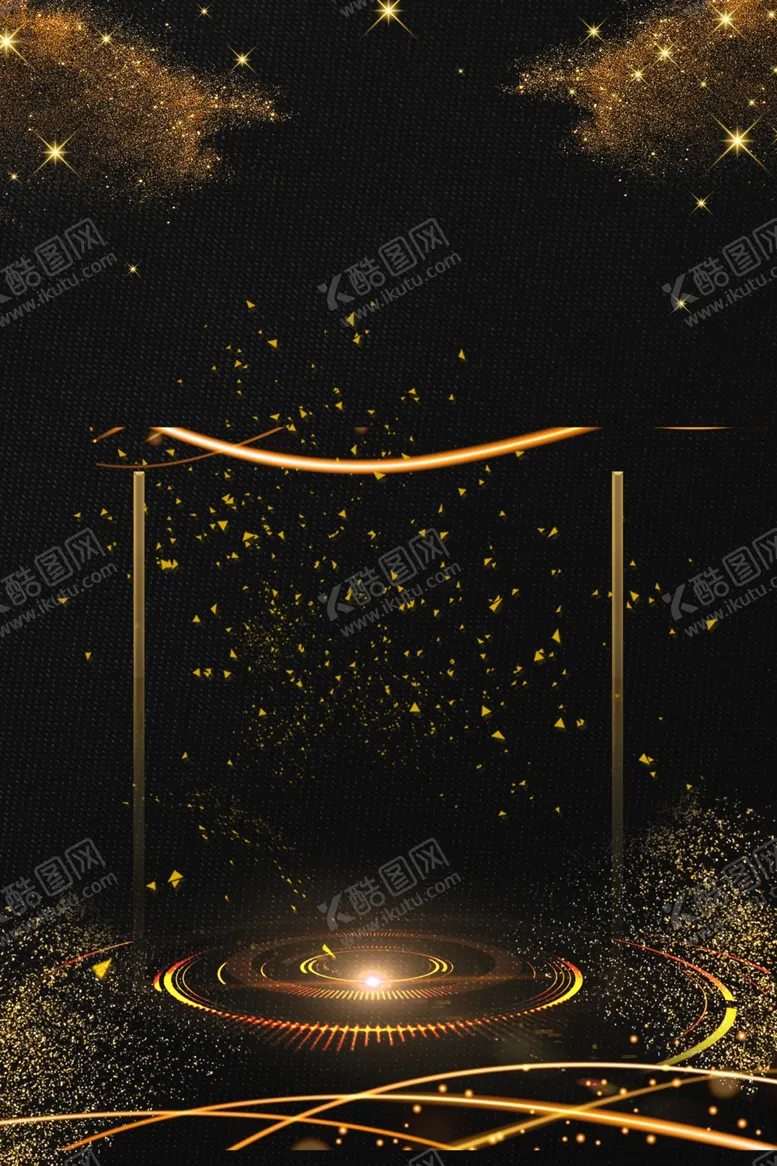 编号：21485707010954528618【酷图网】源文件下载-黑金海报背景