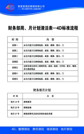 编号：94280309241047265219【酷图网】源文件下载-保安部清洁表