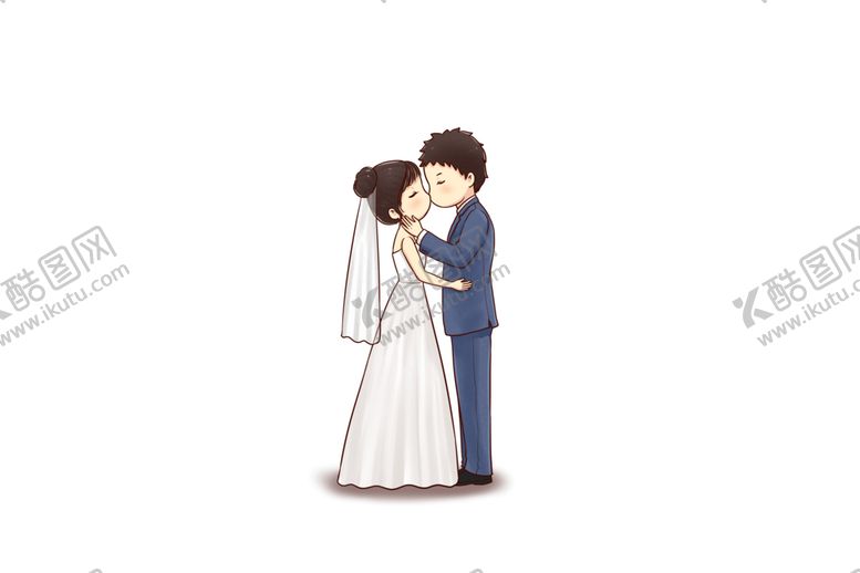 编号：31380209290642397371【酷图网】源文件下载-结婚婚礼人物卡通海报素材
