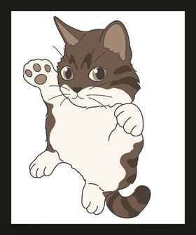 手绘卡通小猫动物动画