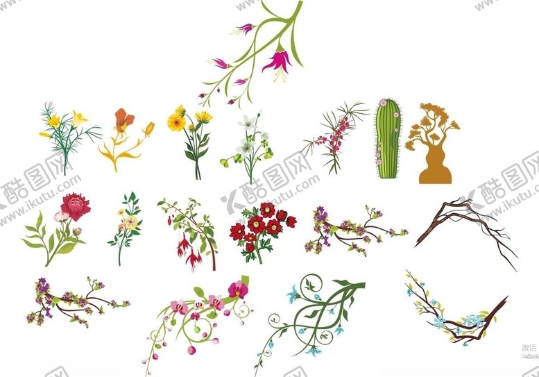 编号：51288109300207447693【酷图网】源文件下载-矢量花大全