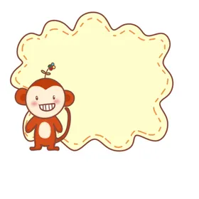 卡通边框PNG可爱相框标签小