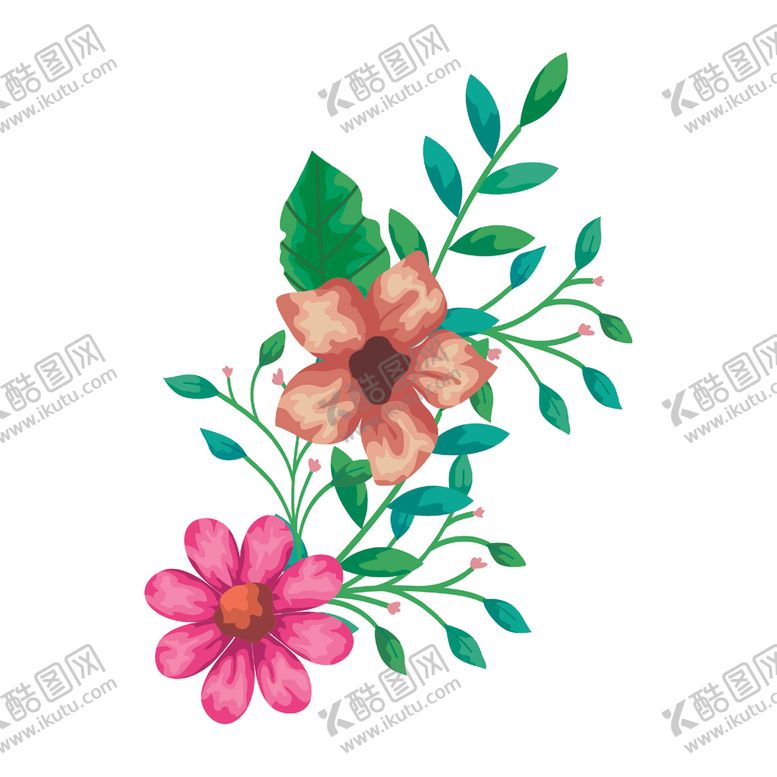 编号：99731705081732265882【酷图网】源文件下载-矢量手绘花朵