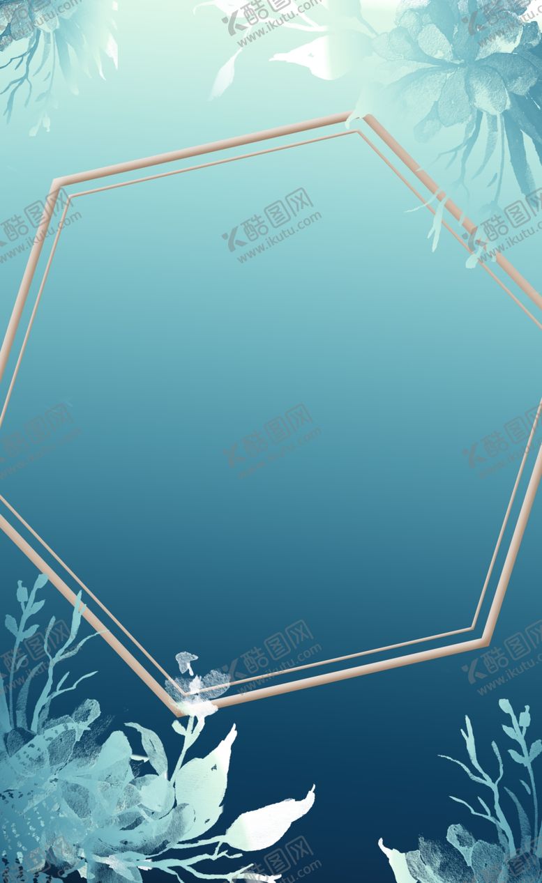 编号：77341310071153578603【酷图网】源文件下载-蓝色渐变古典花纹边框背景素材