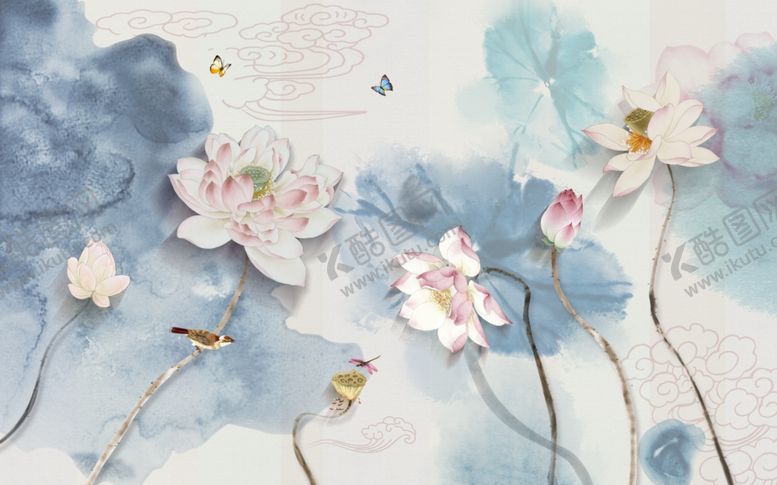 编号：45090507072038514006【酷图网】源文件下载-荷花装饰画