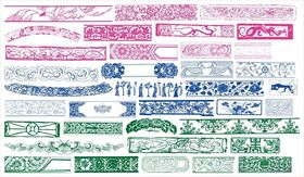 花纹花边传统图案装饰雕花