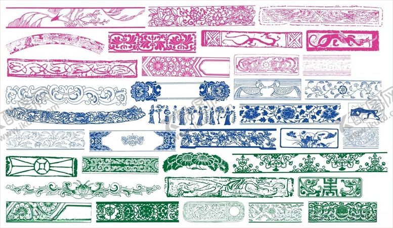 编号：30775811021443519015【酷图网】源文件下载-花纹花边传统图案装饰雕花