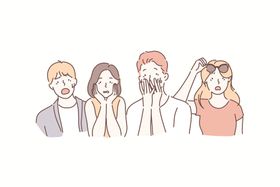 韩国小清新人物生活插画