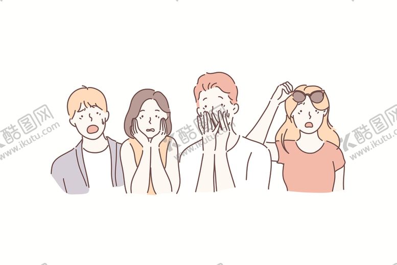 编号：28292310220910205957【酷图网】源文件下载-韩国小清新人物生活插画