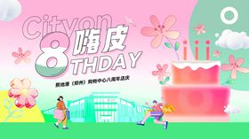 商业周年背景板