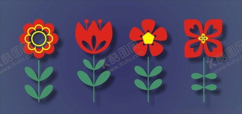 编号：80241407071442326304【酷图网】源文件下载-矢量卡通幼儿园鲜花花朵CDR