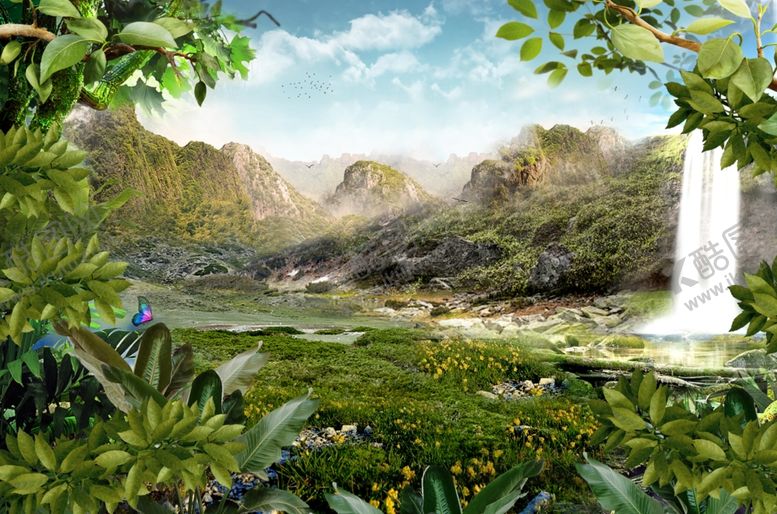 编号：85895310120707491229【酷图网】源文件下载-梦幻森林树林