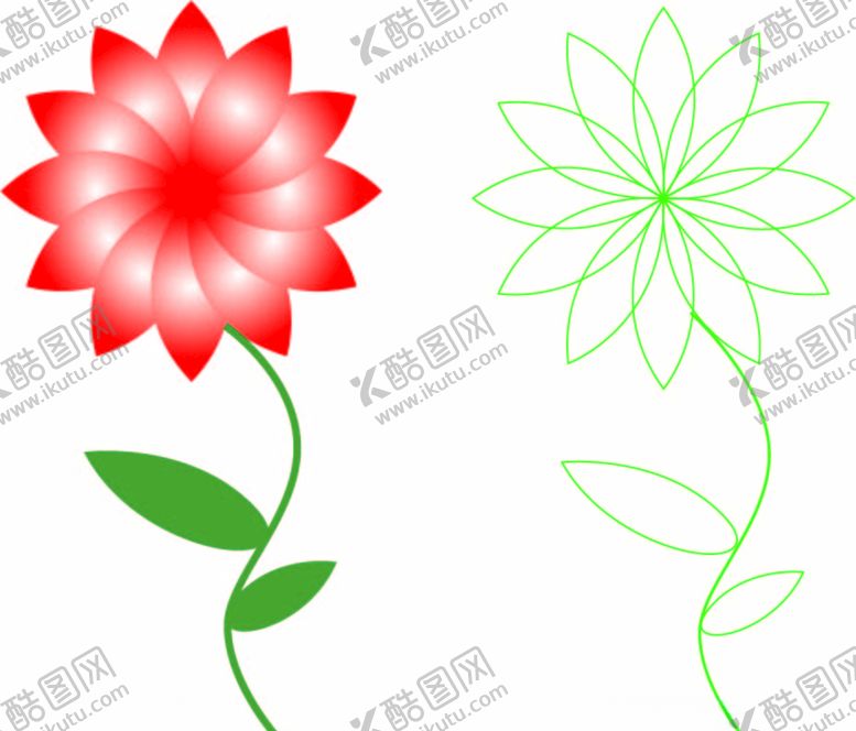 编号：92272207121422128188【酷图网】源文件下载-AI渐变花