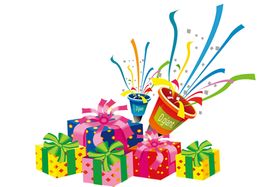 礼物礼盒礼花庆祝节日合成素材