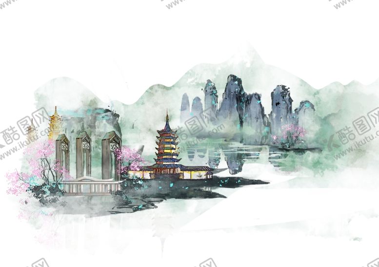 编号：76613501260622318756【酷图网】源文件下载-美丽的雷峰塔景区