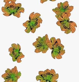 小碎花手绘印数码印